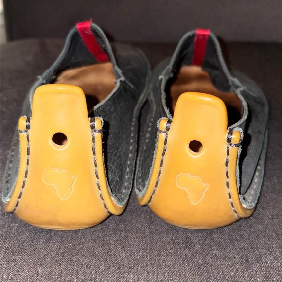 Men’s VivoBarefoot Black Leather Slip-On Loafers Size EUR 44